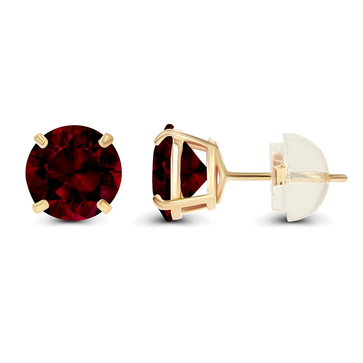 Aretes de broquel con granate VossAgin