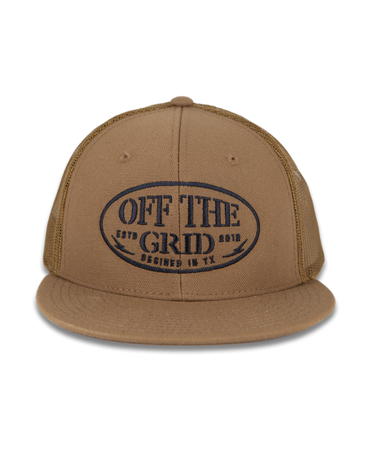 Off The Grid Surplus - Grunge Snapback Hat - Coyote - One
