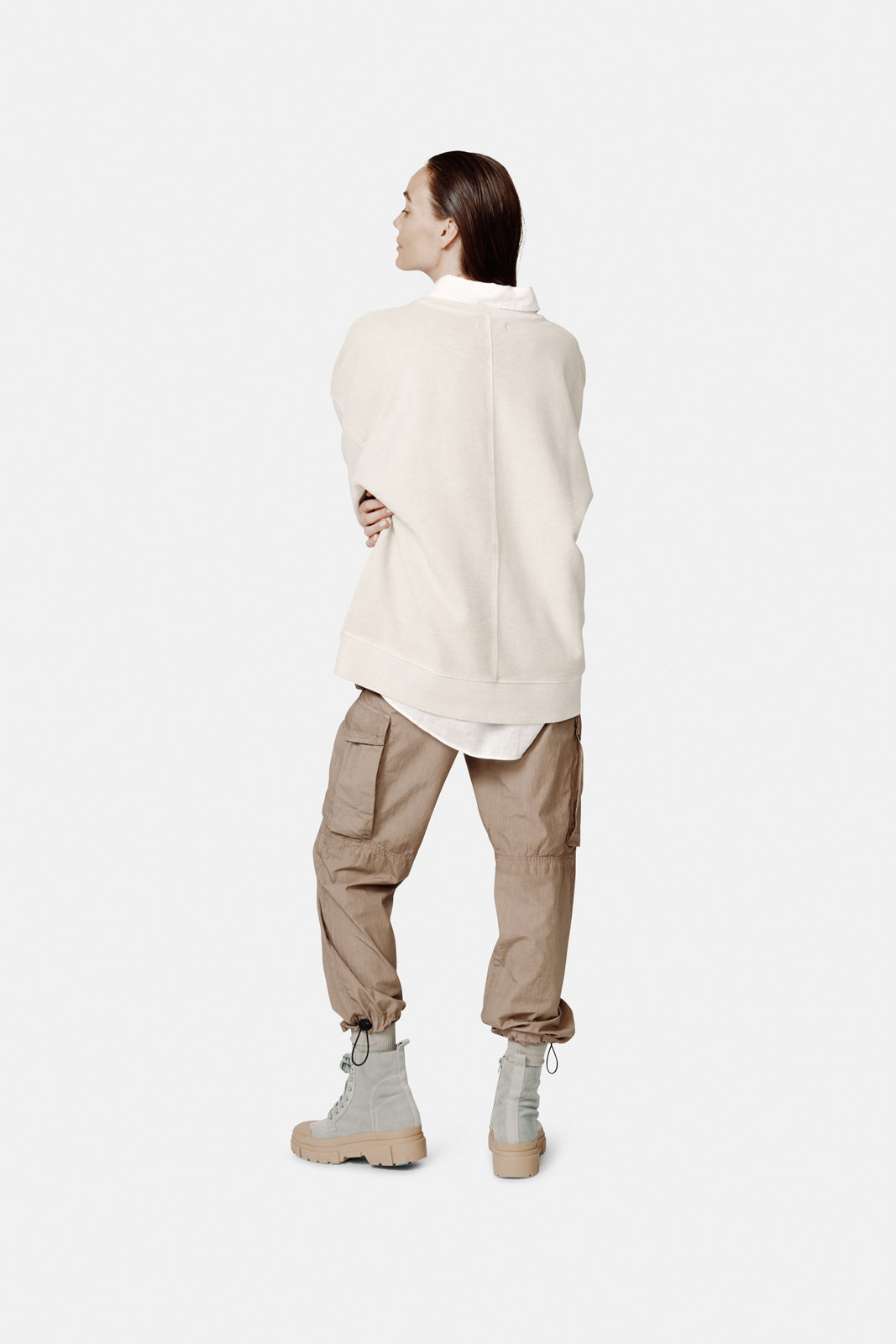 Holden Outerwear Oversized French Terry Crew - Hay