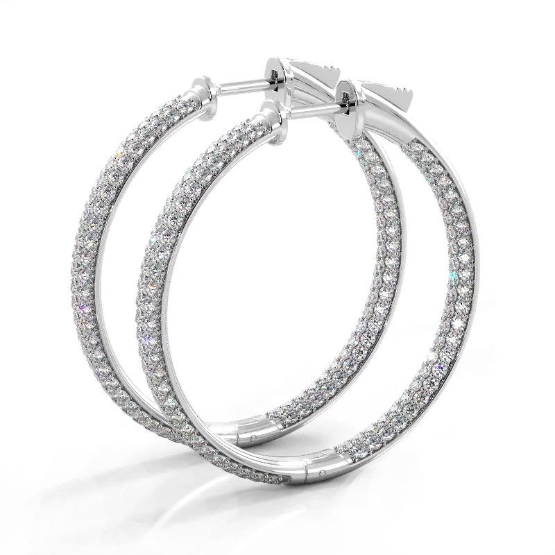VossAgin Triple Row Hoop Earrings