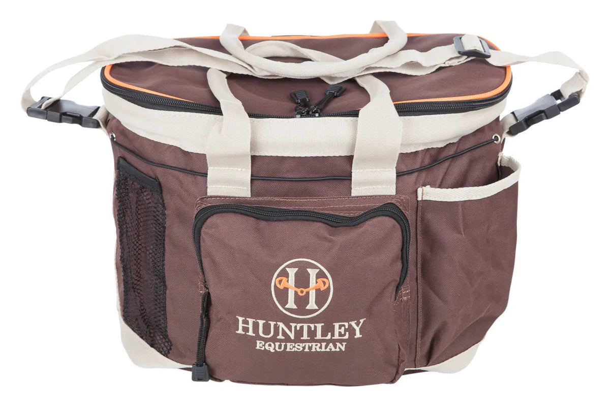 Huntley Equestrian - Huntley Equestrian Deluxe Grooming Bag, Brown - Brown