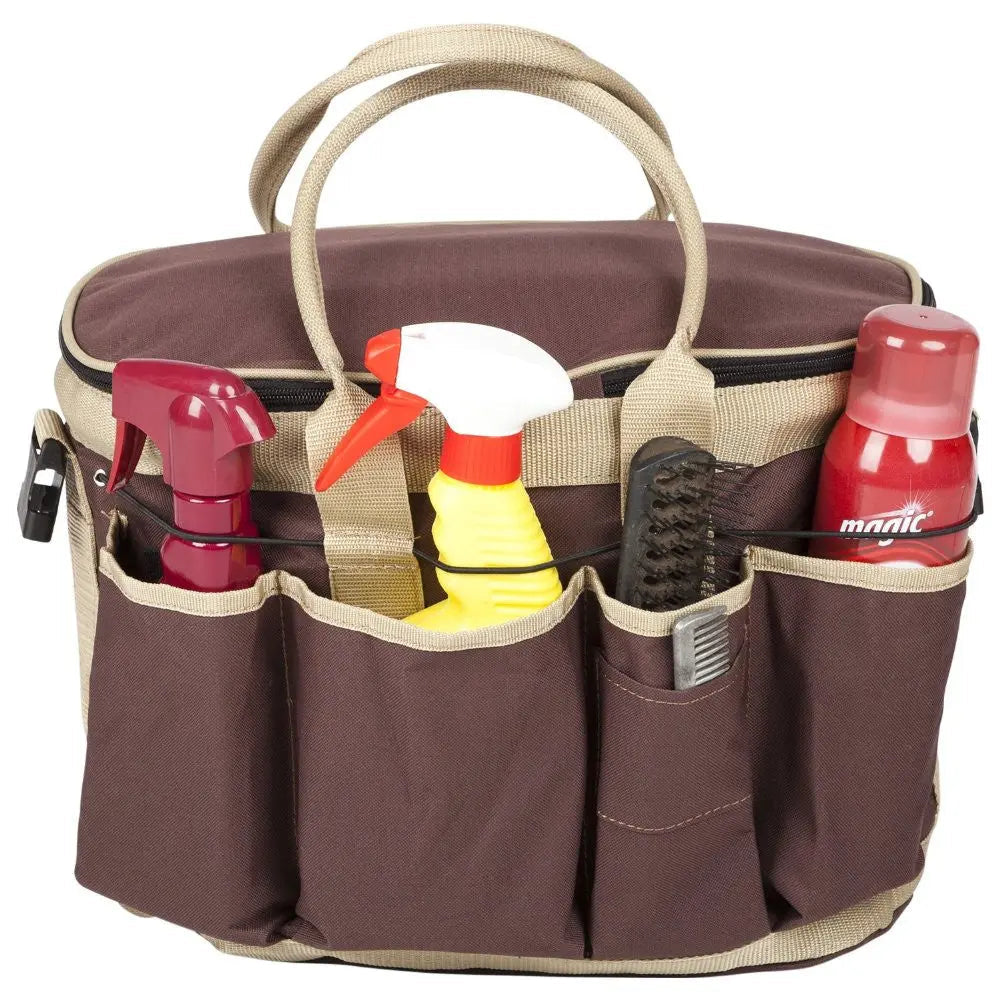 Huntley Equestrian - Huntley Equestrian Deluxe Grooming Bag, Brown - Brown