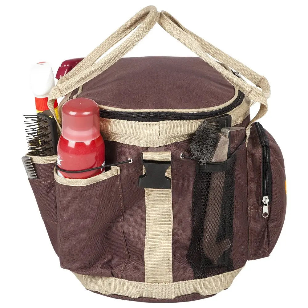 Huntley Equestrian - Huntley Equestrian Deluxe Grooming Bag, Brown - Brown