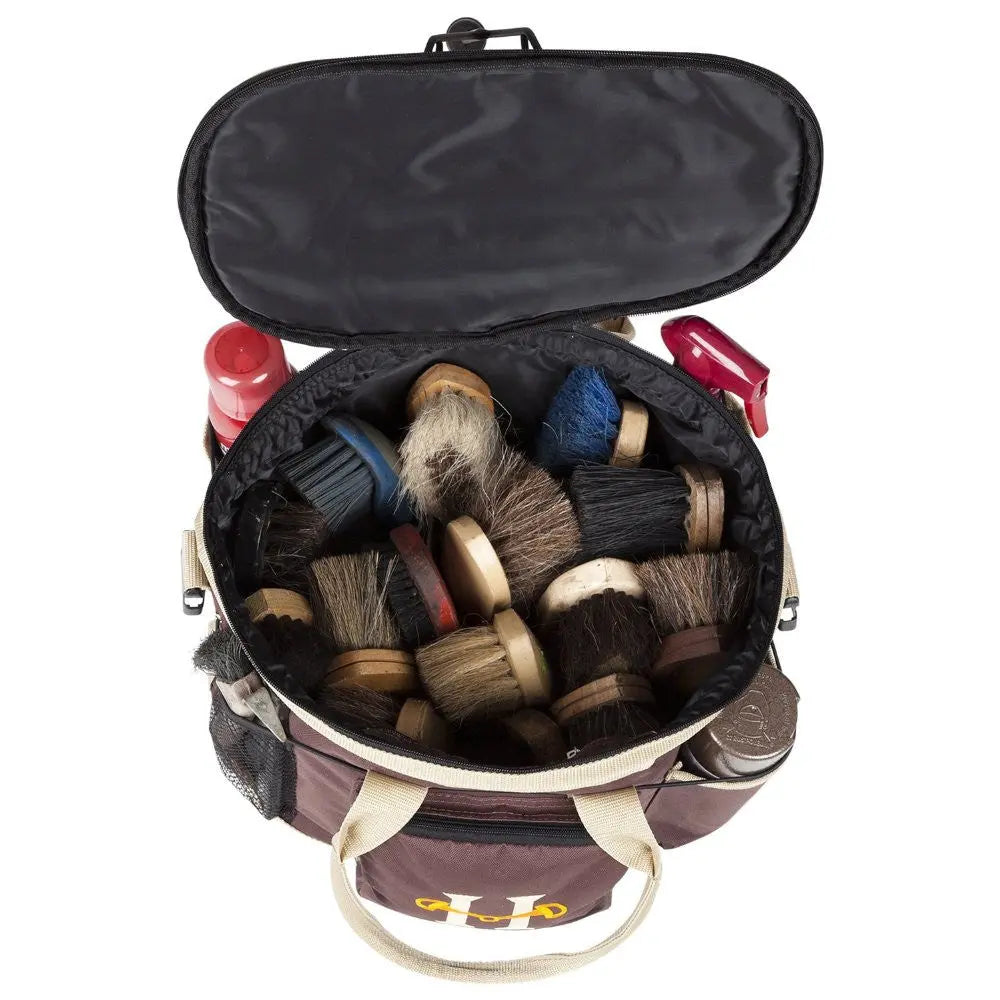 Huntley Equestrian - Huntley Equestrian Deluxe Grooming Bag, Brown - Brown