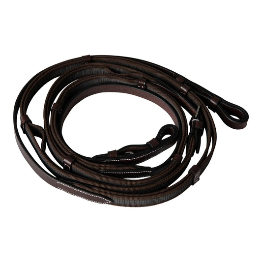 Huntley Equestrian - Huntley Equestrian Double Layer Web Grip Reins - Full