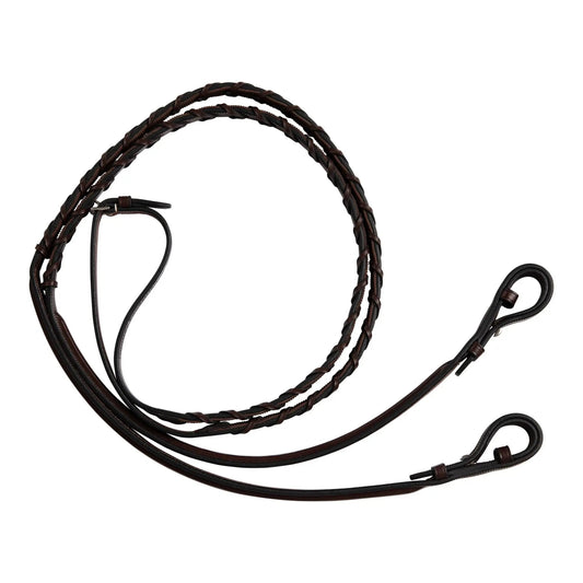 Riendas de cuero con costuras decorativas Huntley Equestrian