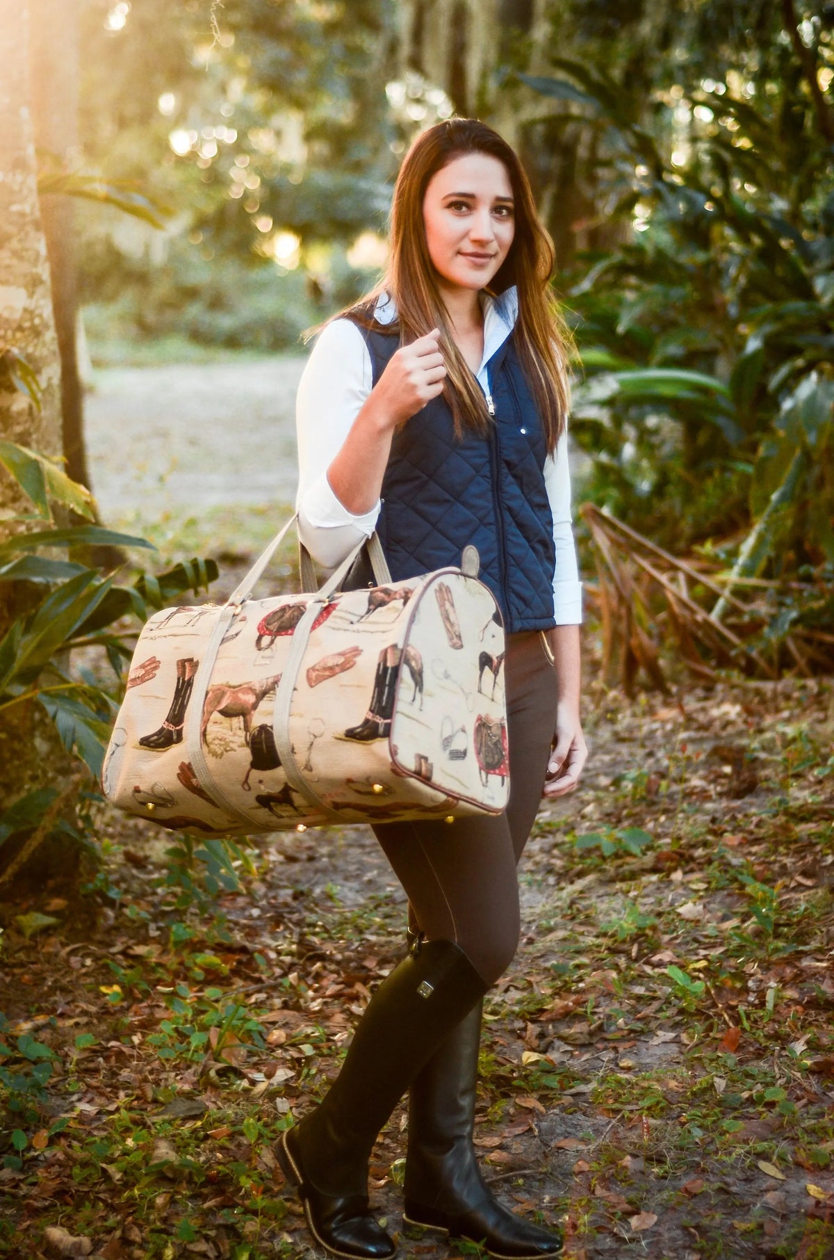 Huntley Equestrian - Huntley Equestrian Tapestry Duffle Bag-English Design - English Design - View 11