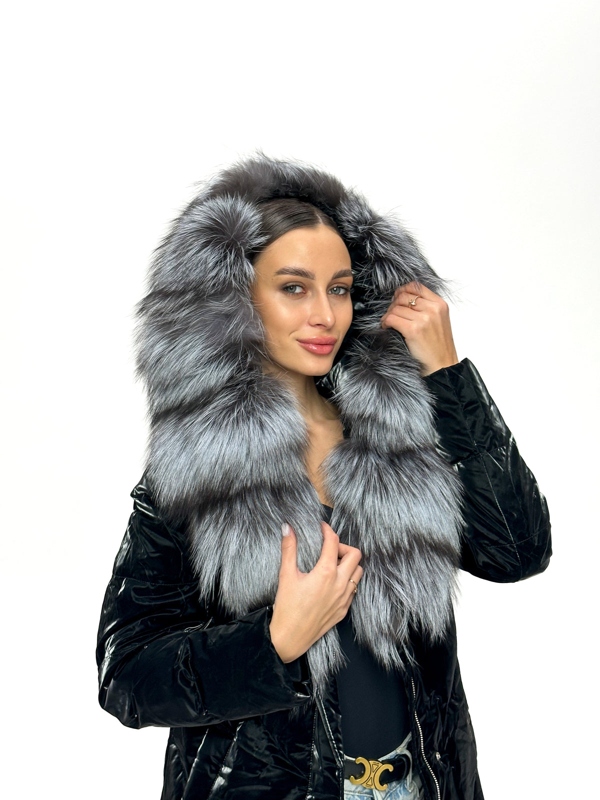 Alaska Outerwear Company Women's Silver Fox Fur Down Coat