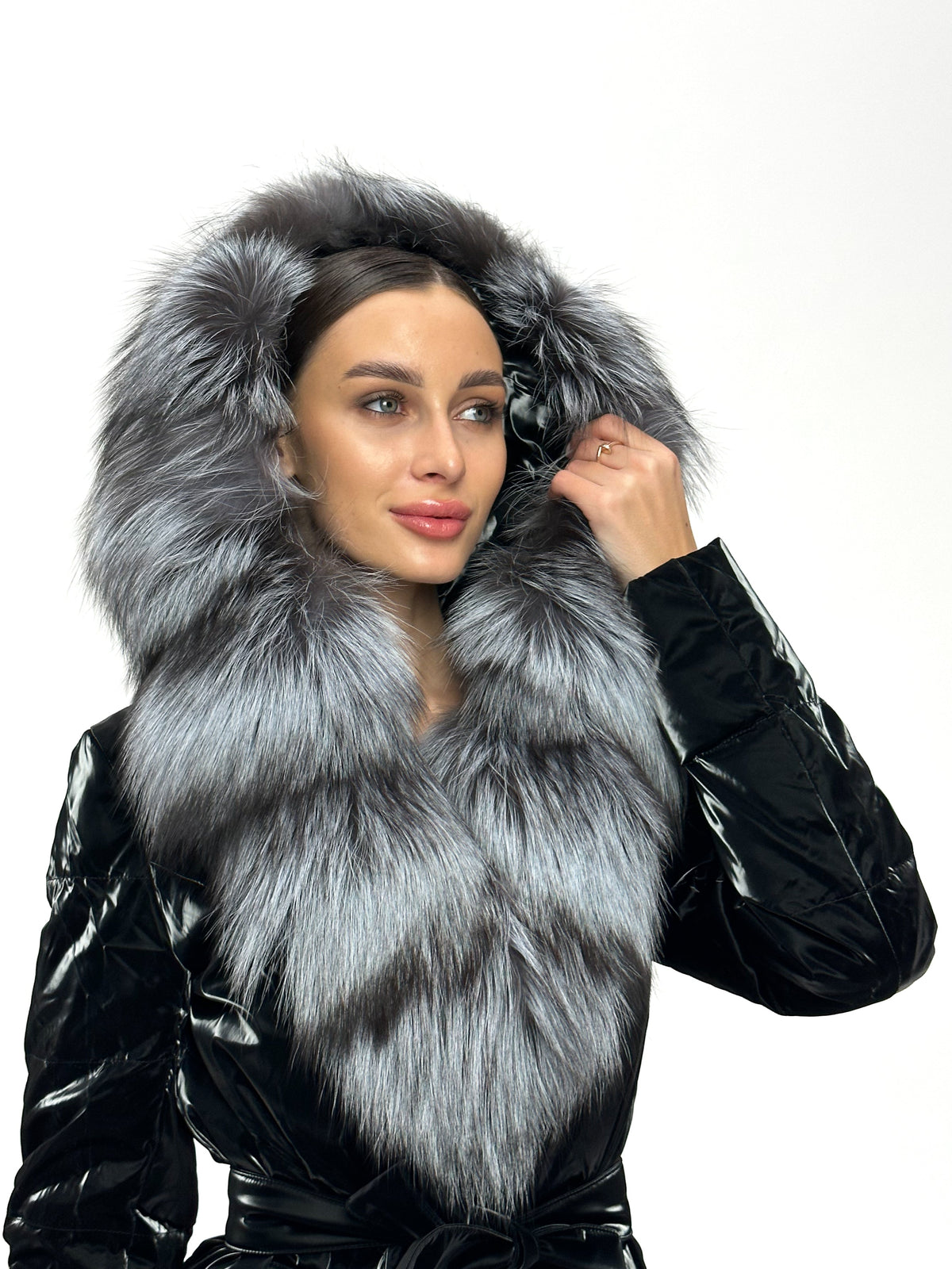 Alaska Outerwear Company Women's Silver Fox Fur Down Coat