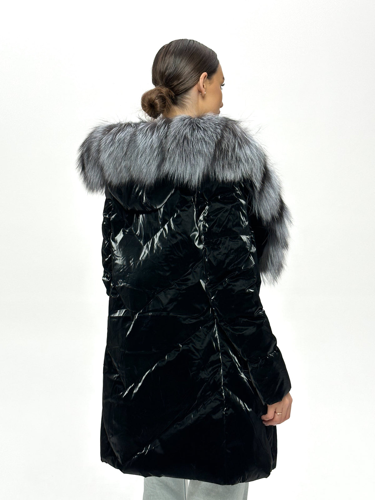 Alaska Outerwear Company Women's Silver Fox Fur Down Coat