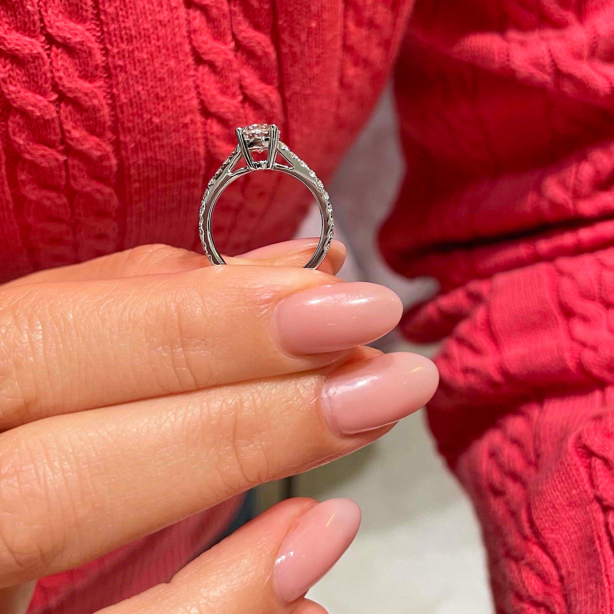 Bague de fiançailles ronde brillant VossAgin