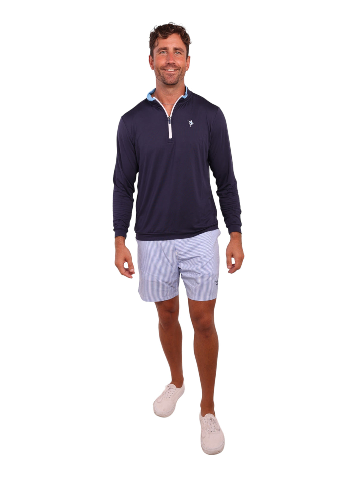 White Water Life Long Beach Quarter Zip Ultra Soft Lightweight