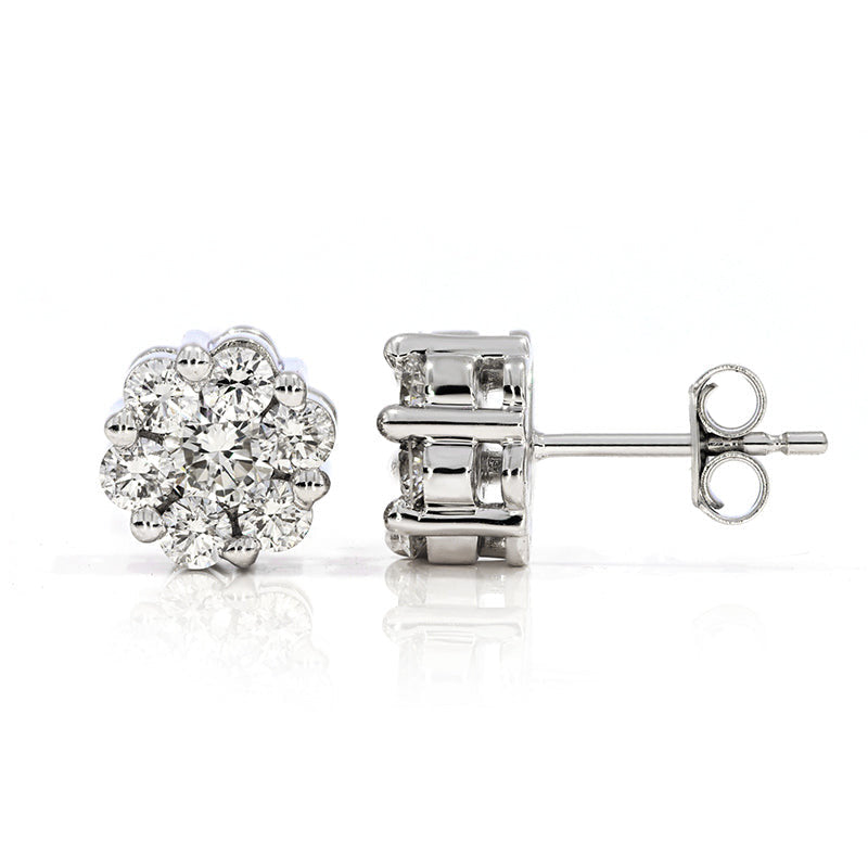 Aretes de broquel con racimo floral VossAgin