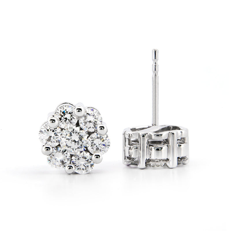 Aretes de broquel con racimo floral VossAgin