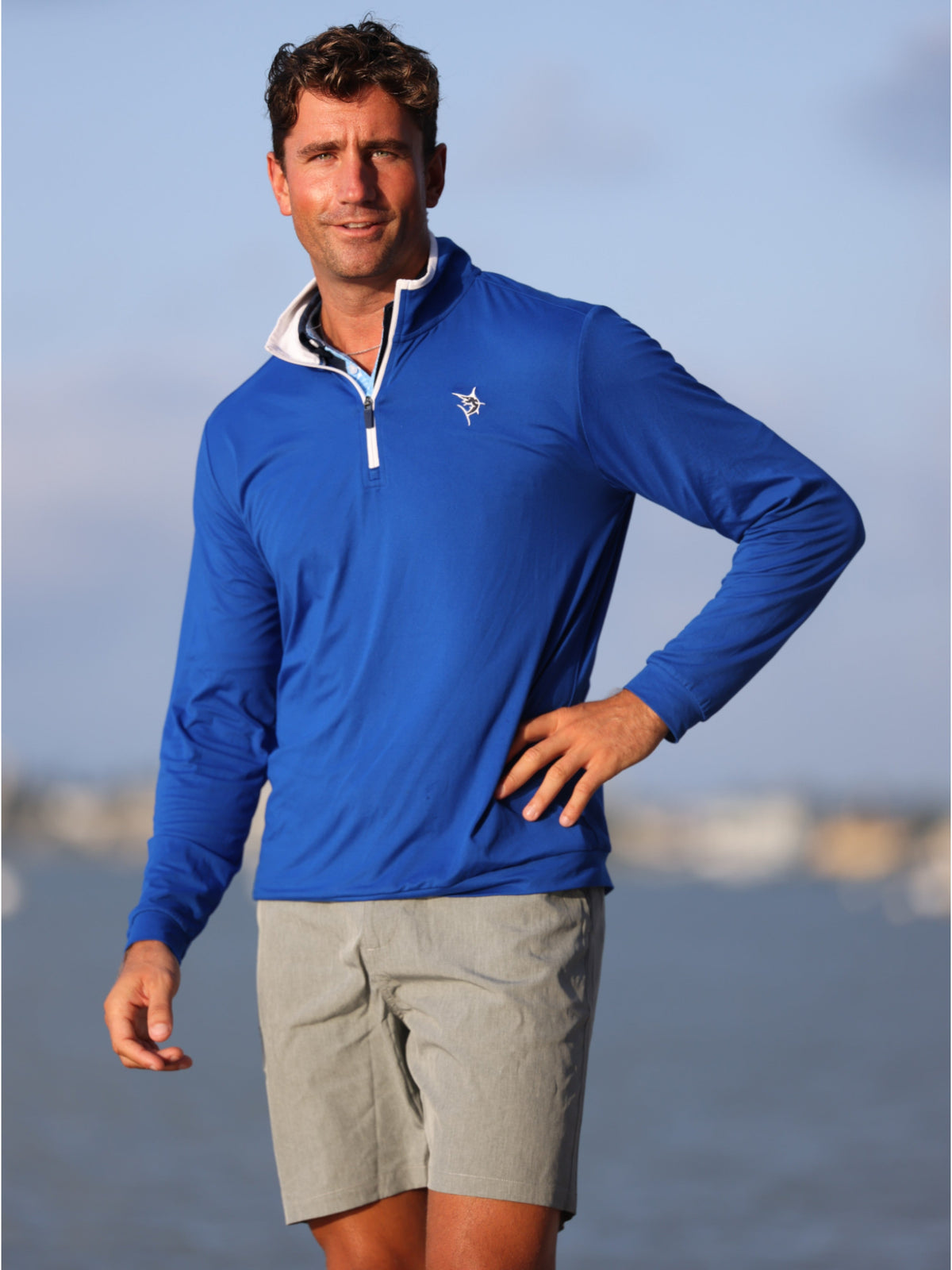 White Water Life Long Beach Quarter Zip ultrasuave y ligero