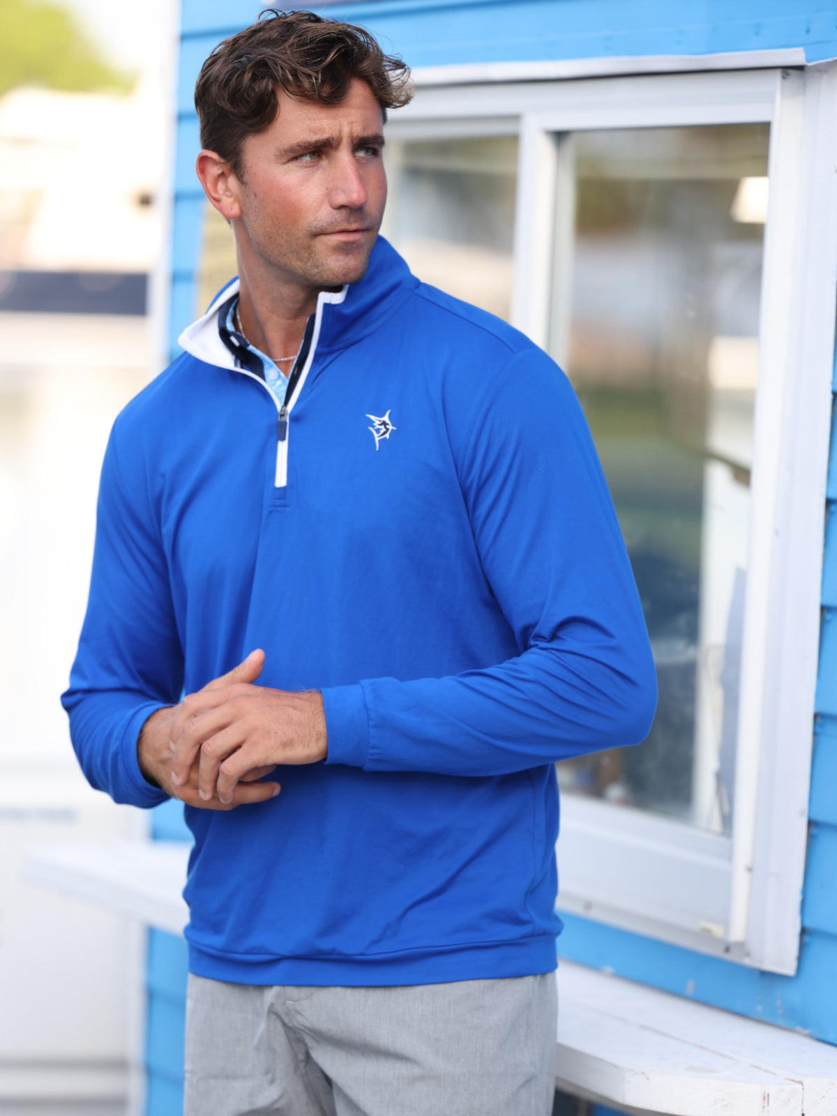 White Water Life Long Beach Quarter Zip ultrasuave y ligero