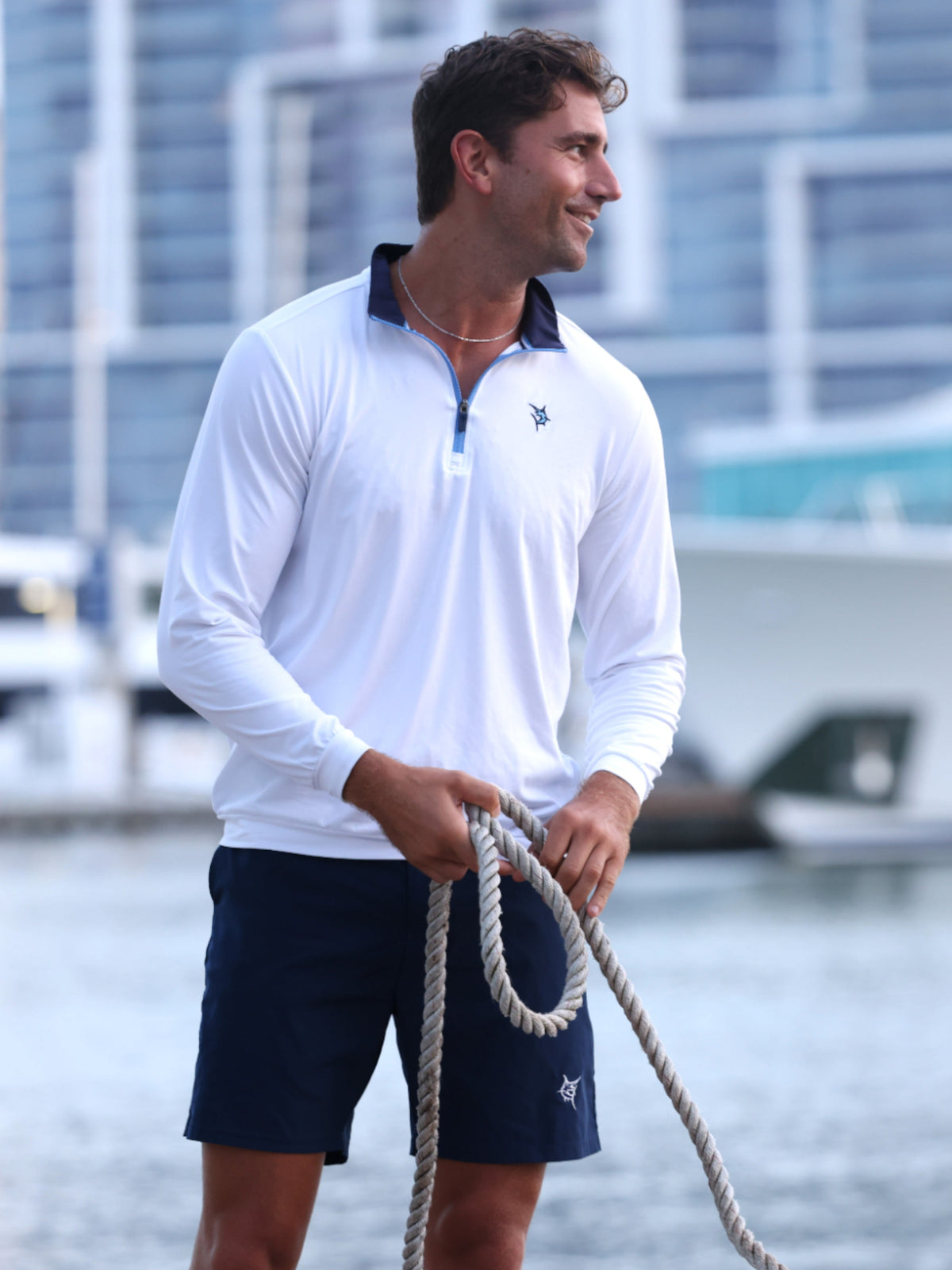 White Water Life Long Beach Quarter Zip ultrasuave y ligero