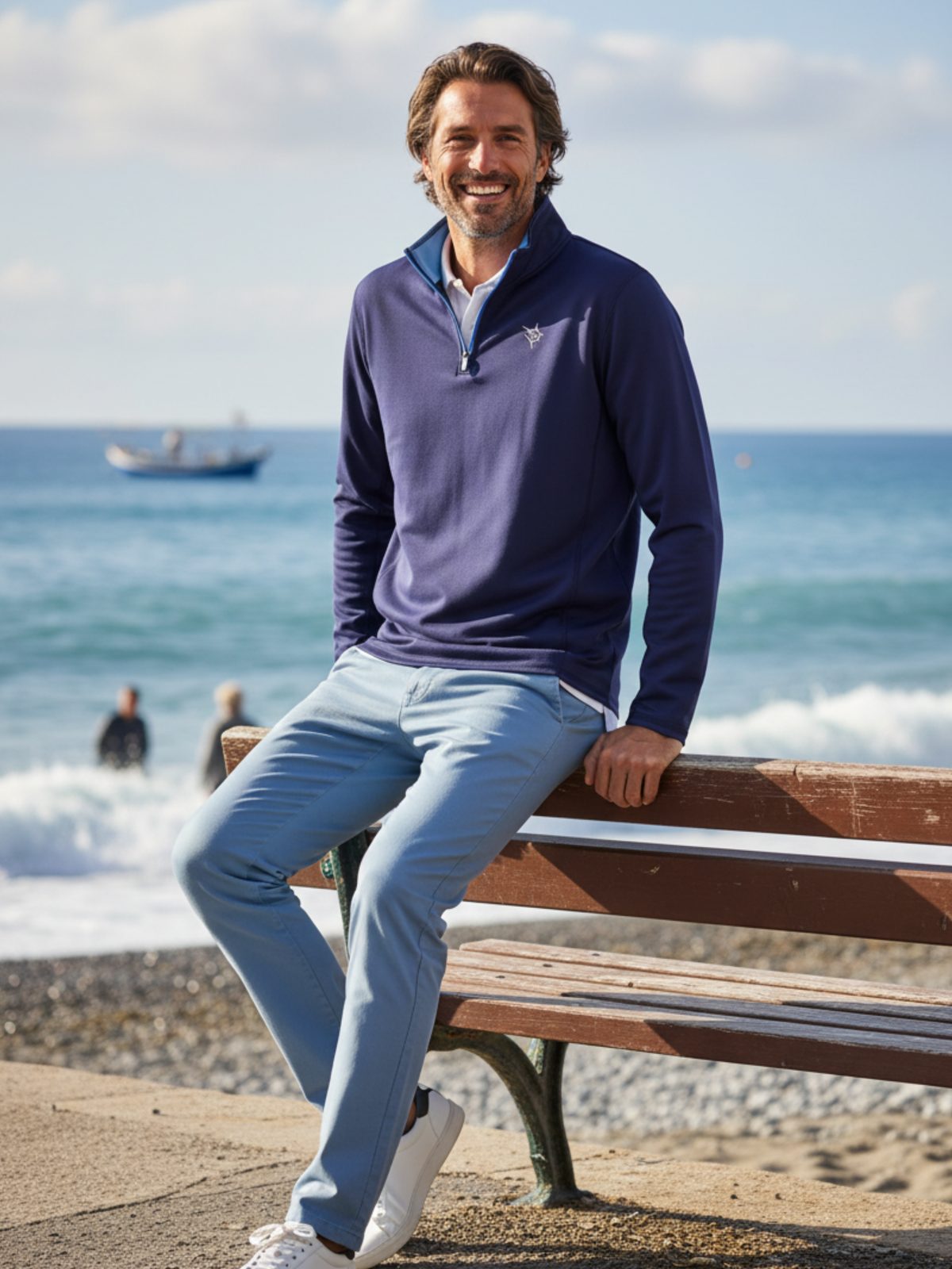 White Water Life Montauk Quarter Zip Mittelschwerer Komfort