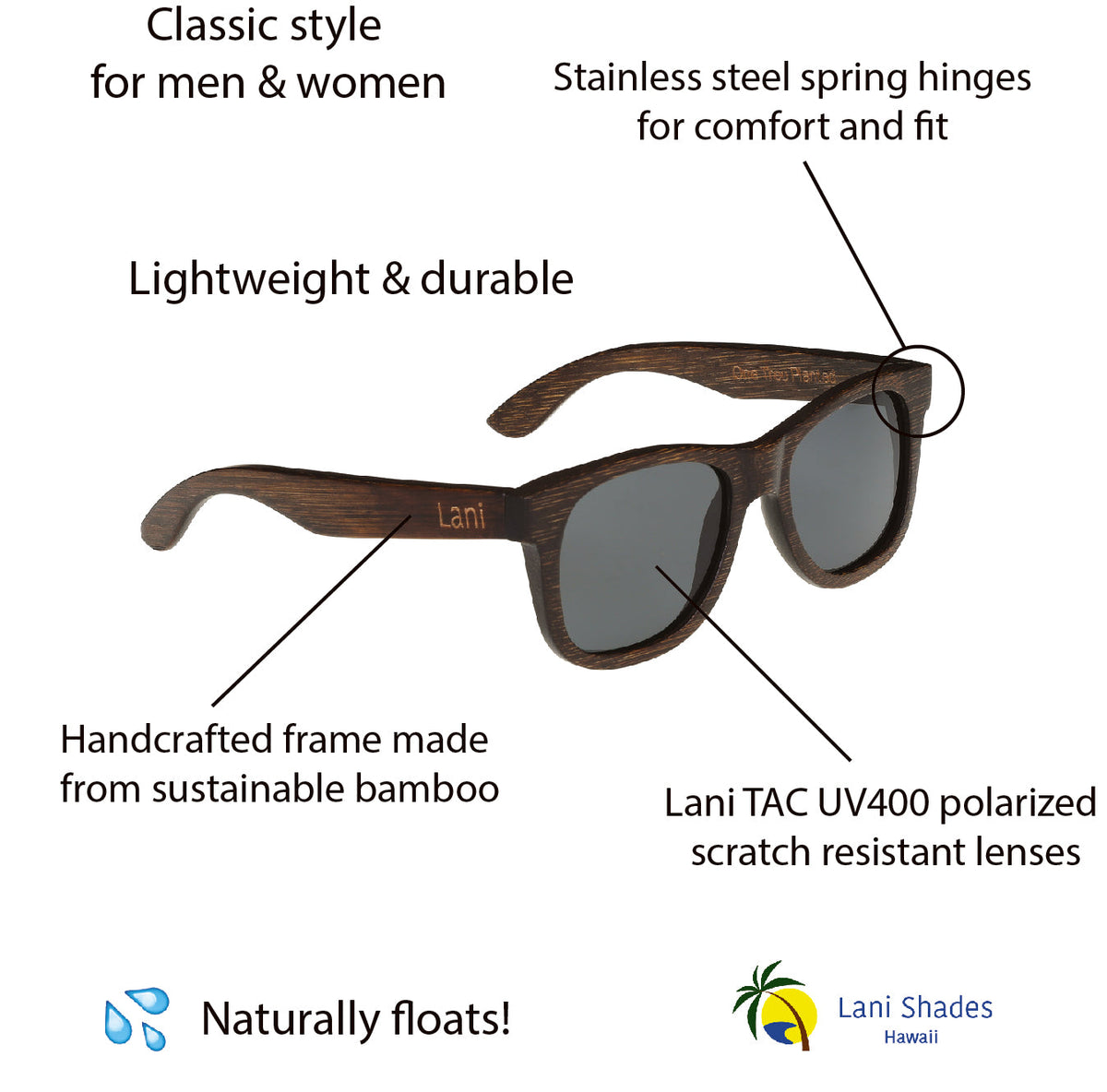 Lani Shades Hawaii Ohe Mauka Sunglasses