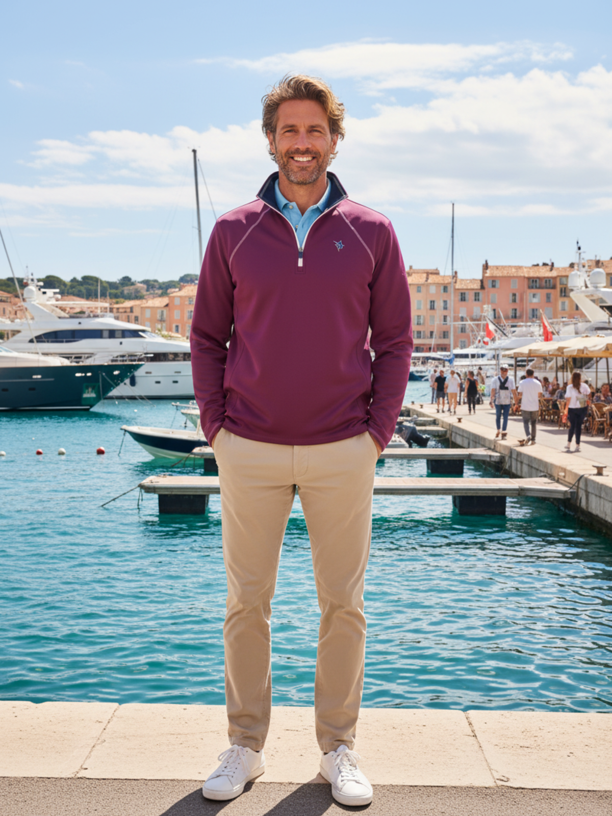 Pull zippé New Harbor White Water Life - Confort absolu