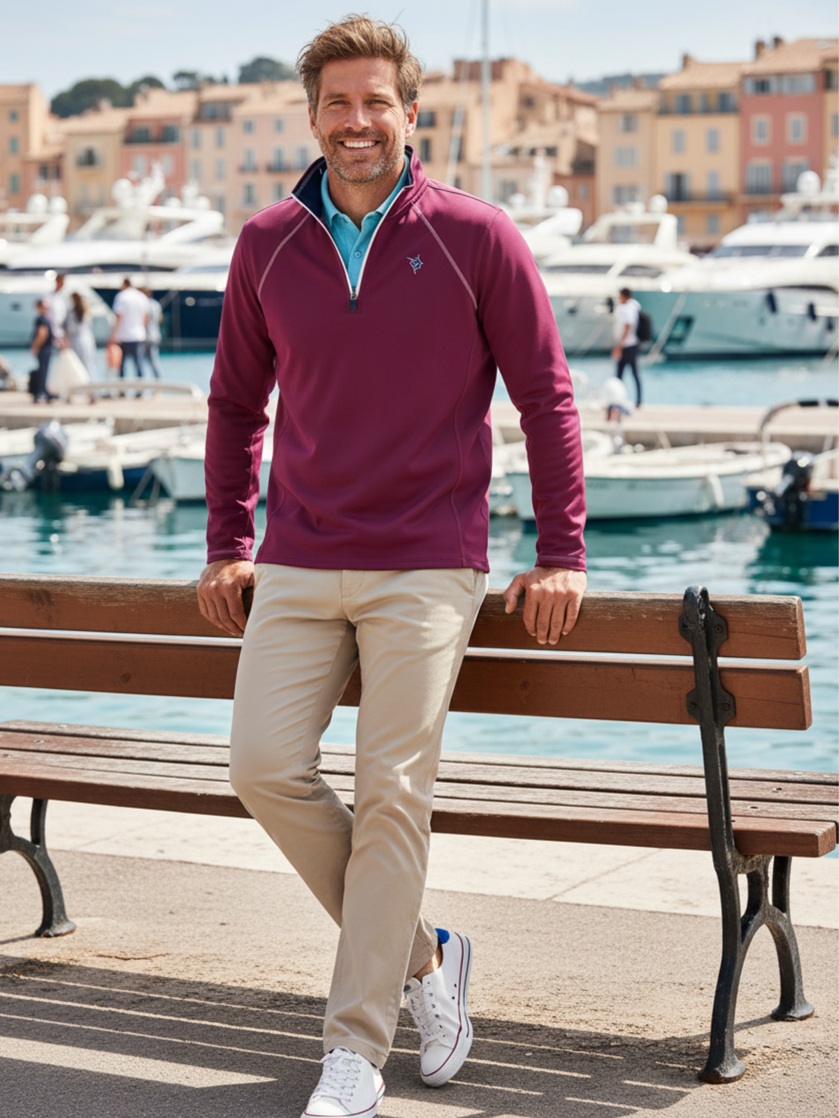 Pull zippé New Harbor White Water Life - Confort absolu