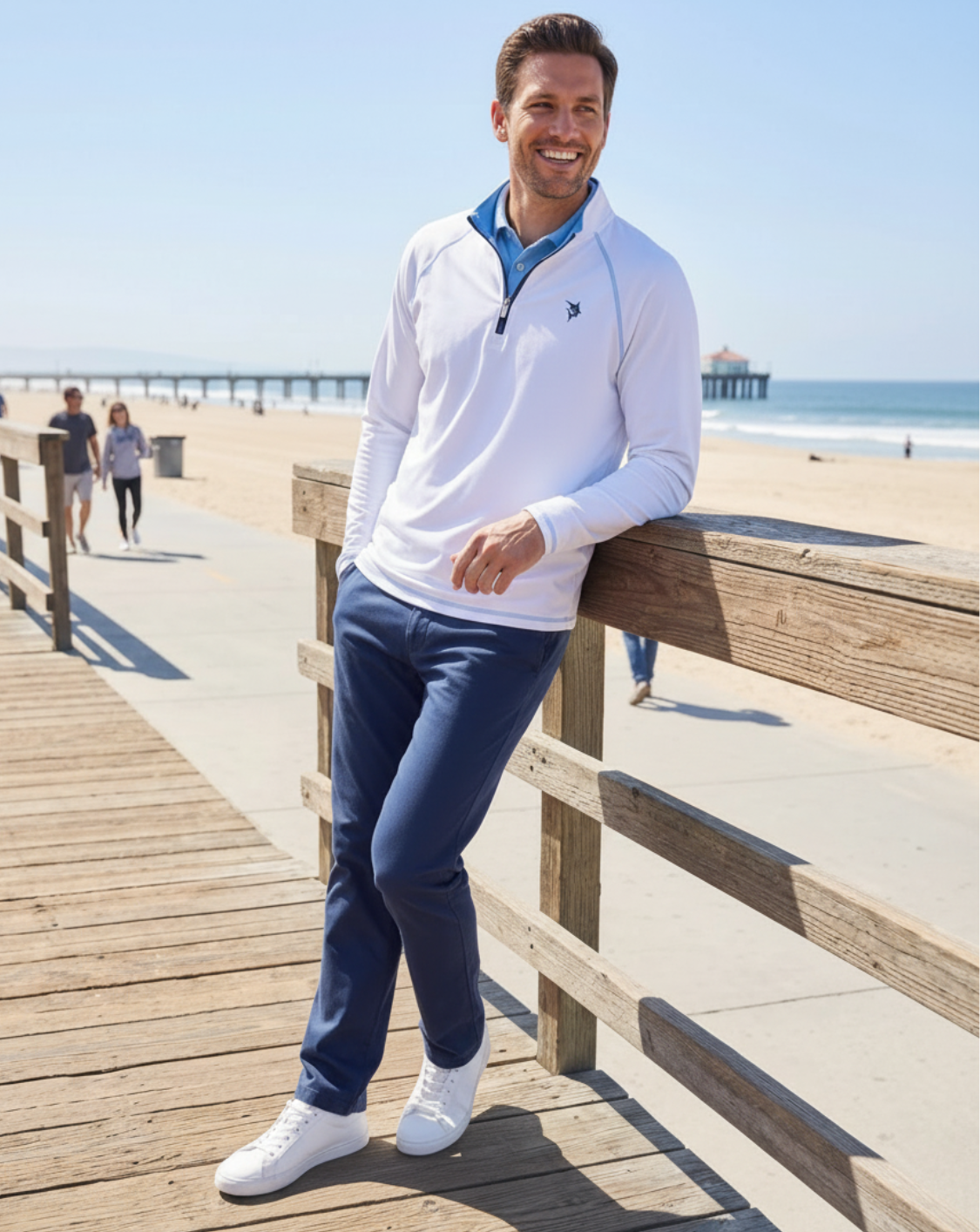 Pull zippé New Harbor White Water Life - Confort absolu