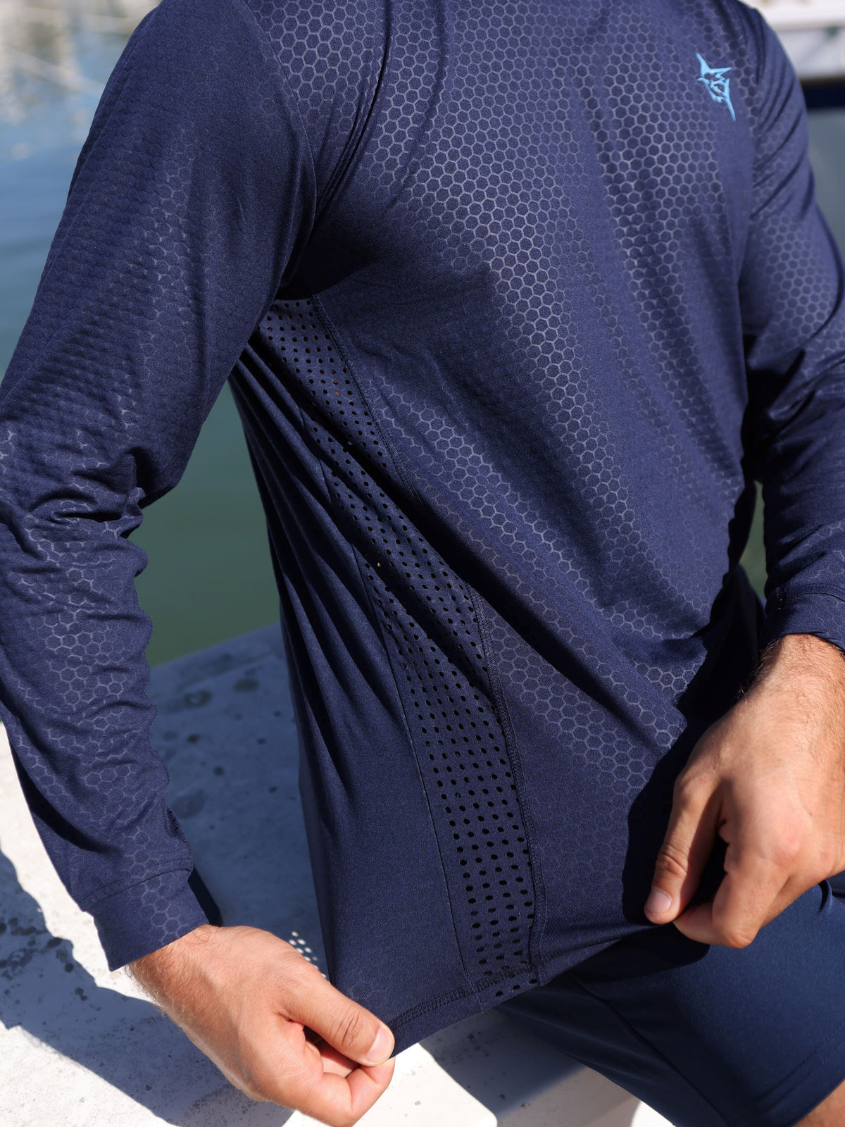White Water Life NautiFlex Performance Tee Slate Blue