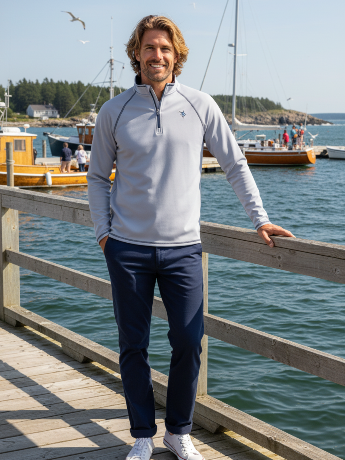 White Water Life New Harbor Quarter Zip Müheloser Komfort