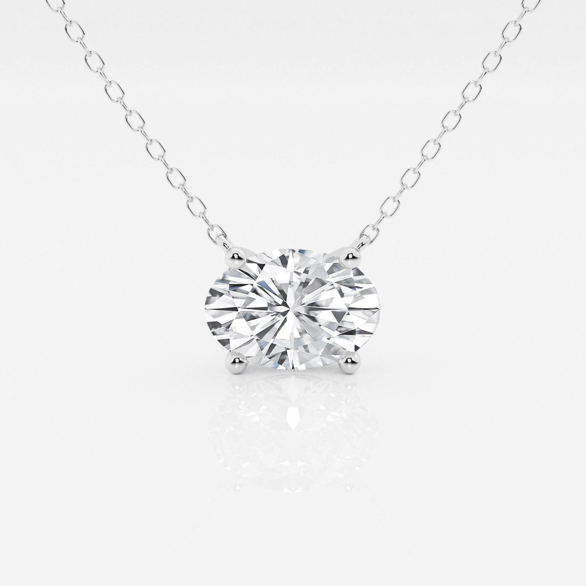 Pendentif diamant de laboratoire ovale VossAgin