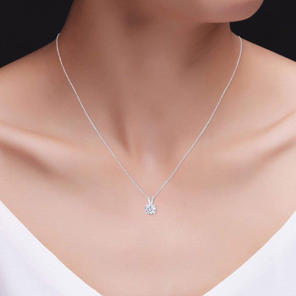 Collier solitaire en moissanite VossAgin