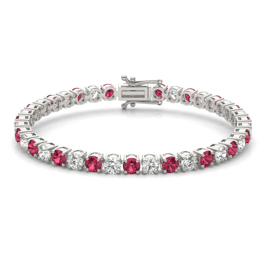 VossAgin Ruby and Diamond Tennis Bracelet