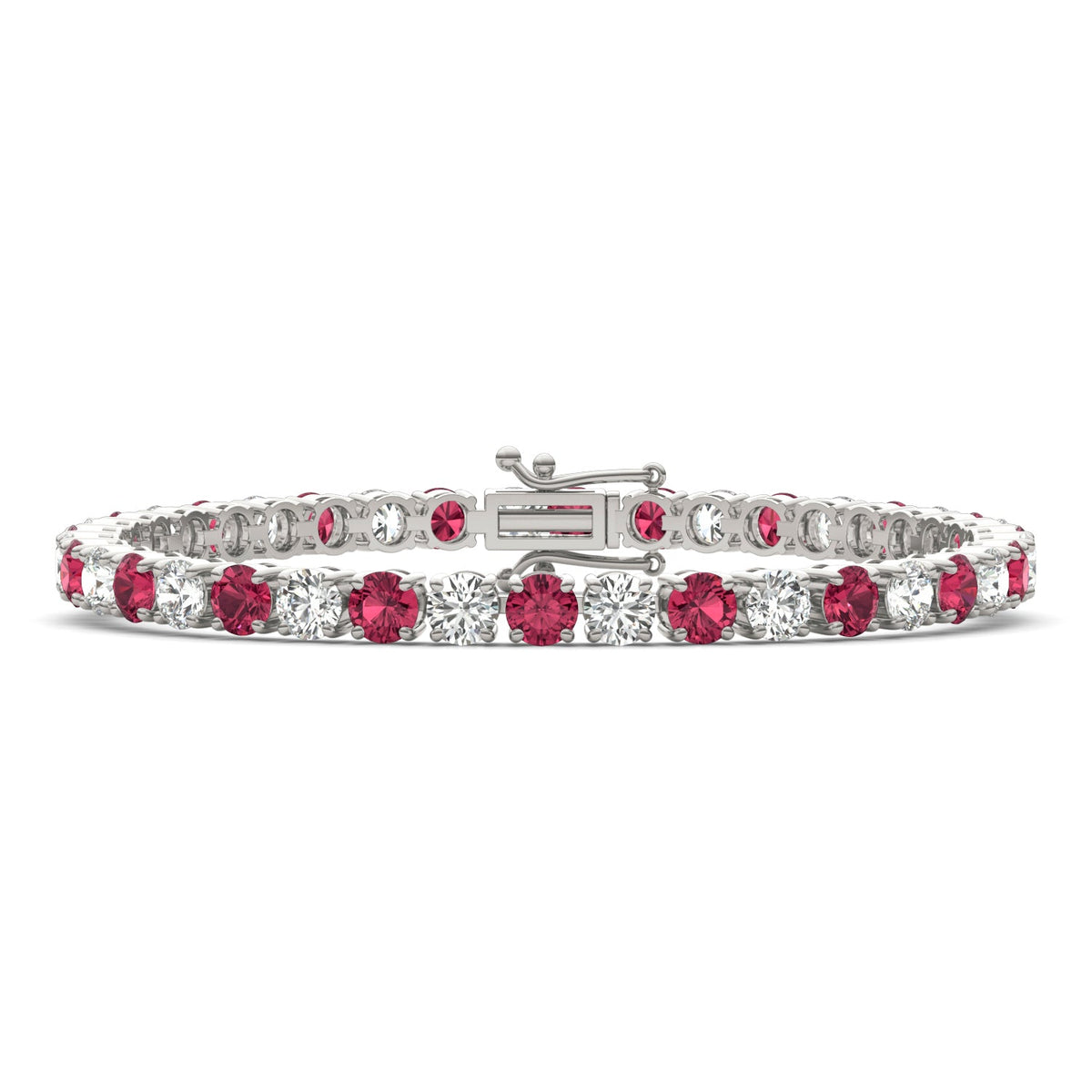 Pulsera de tenis de rubí y diamante VossAgin