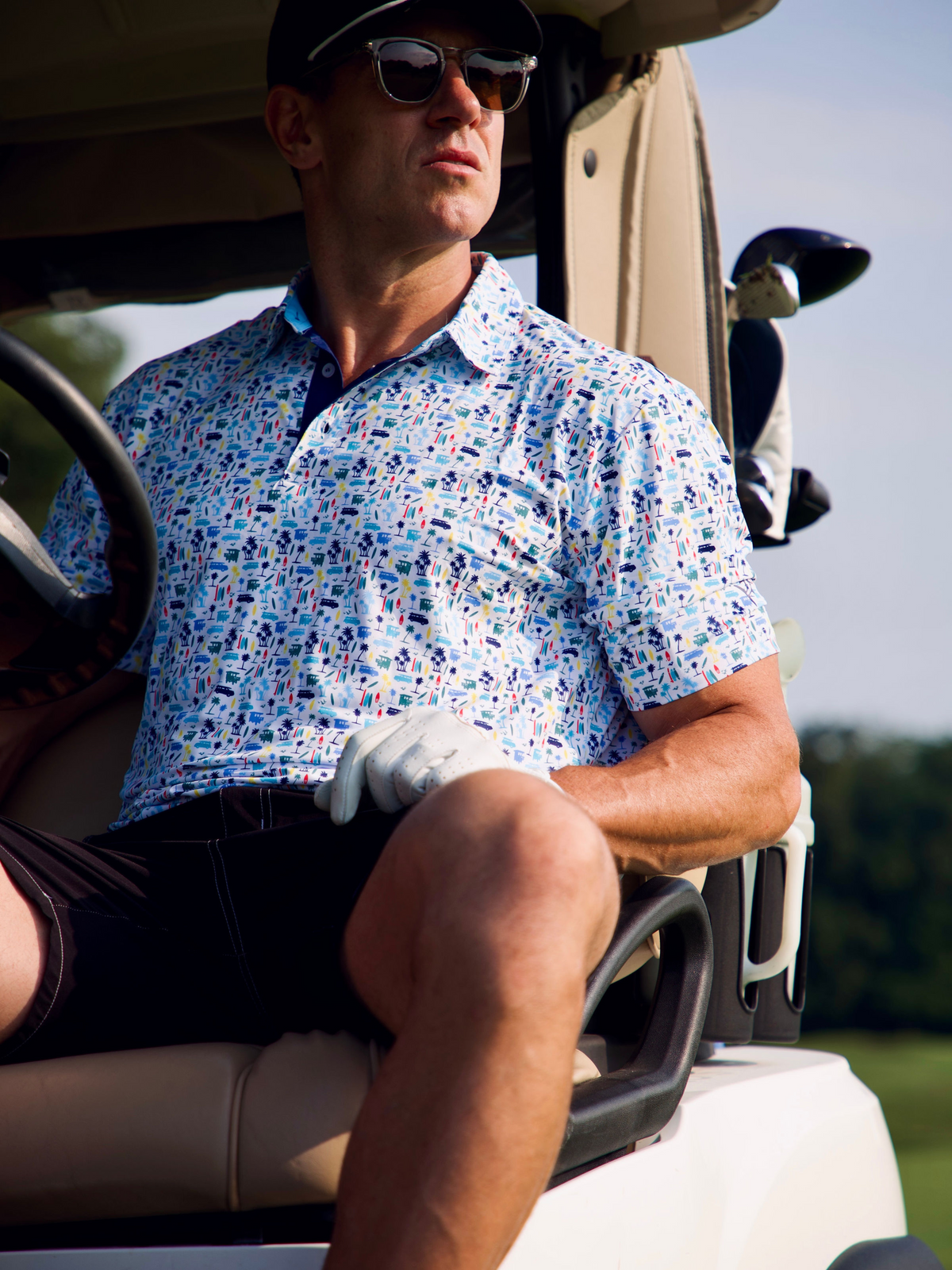 Polo de performance White Water Life Surfs Up