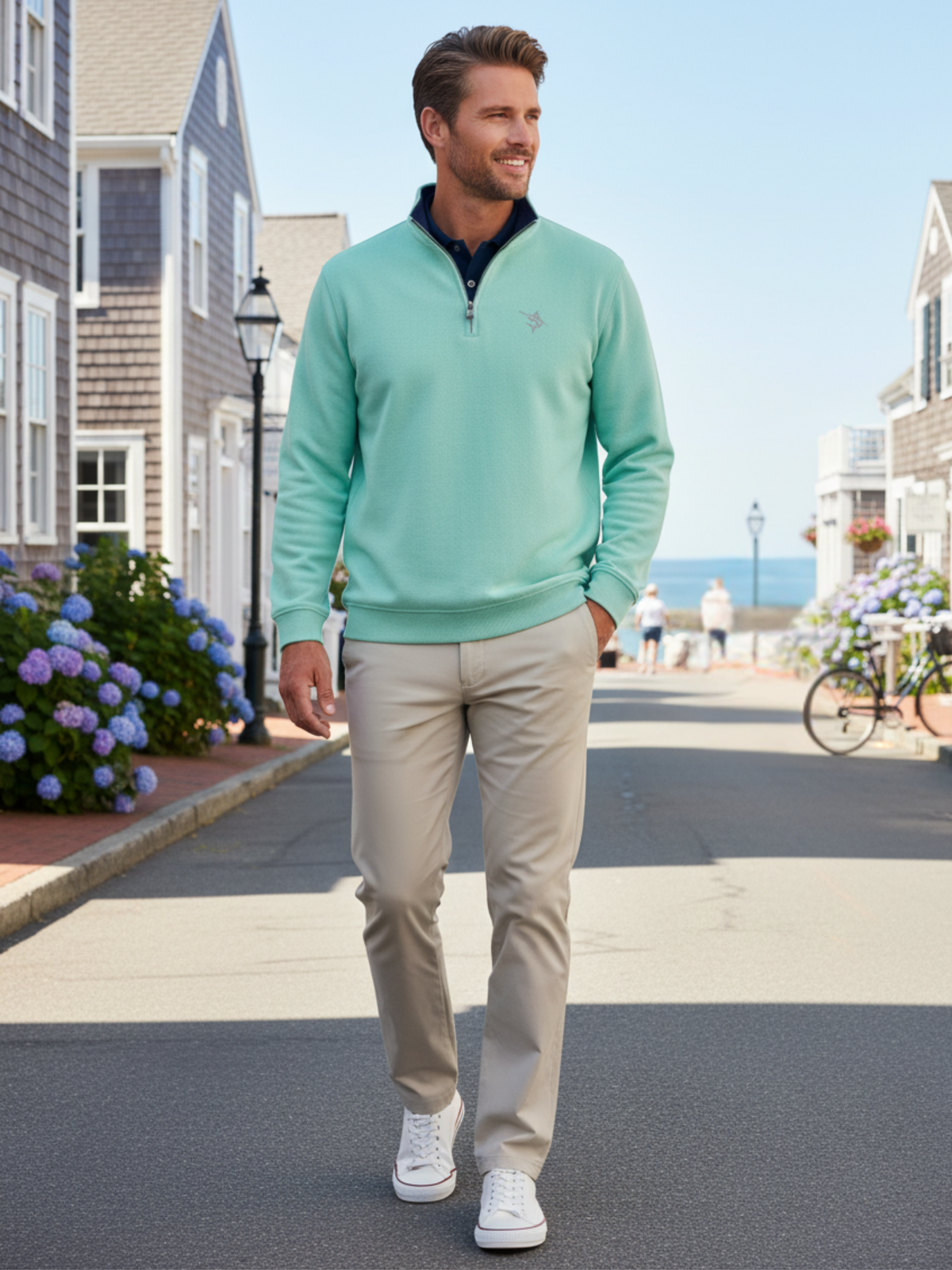 Suéter Turnberry Quarter Zip de tejido suave de White Water Life