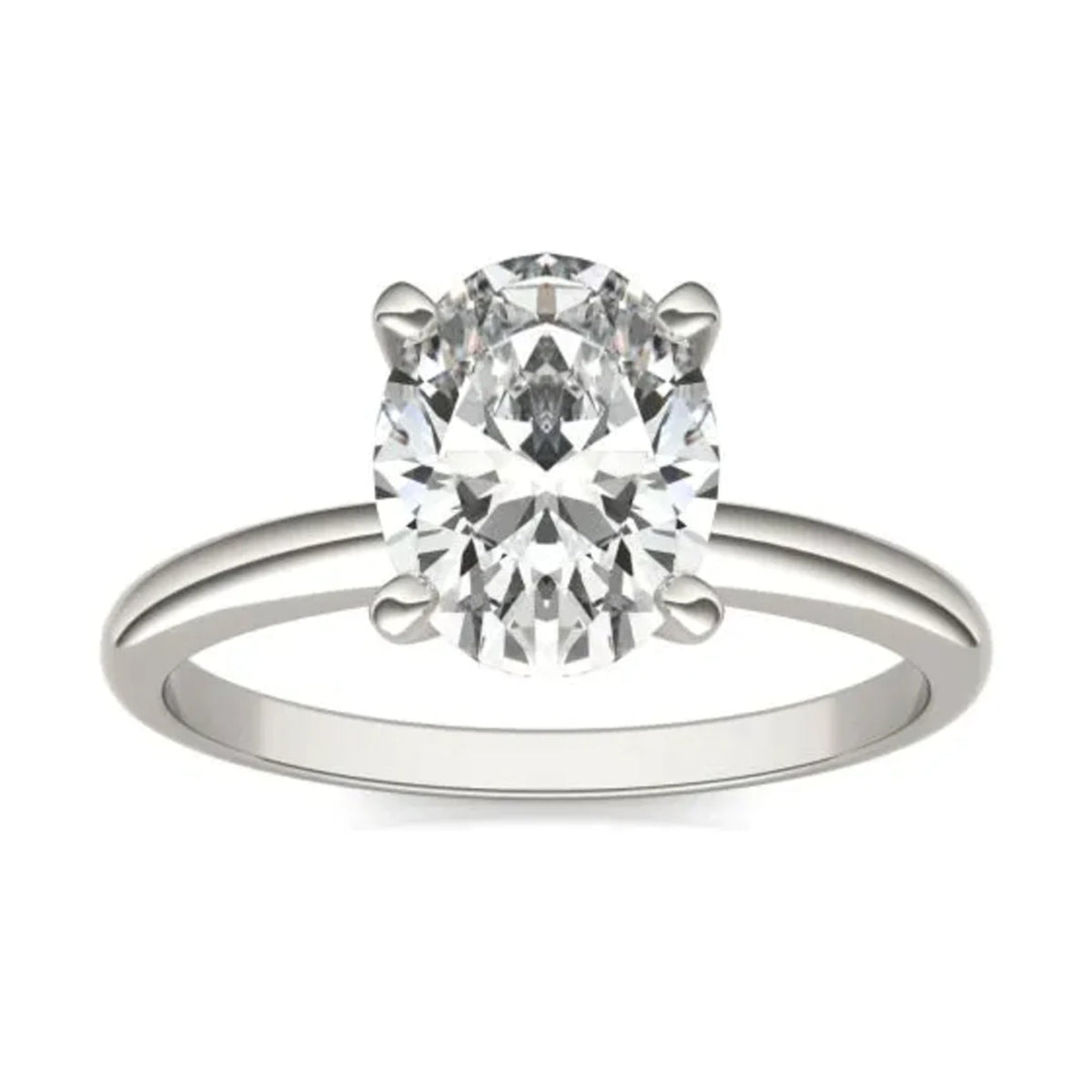 VossAgin - Oval Lab Grown Diamond Solitaire Engagement Ring - 8.5