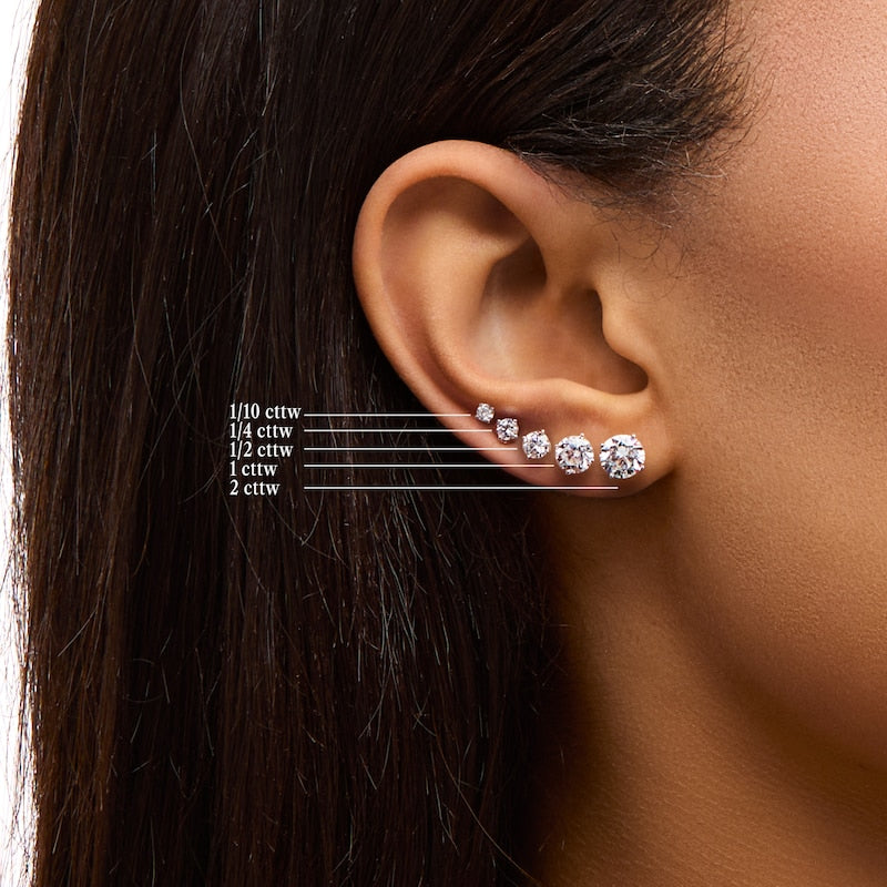 Boucles d'oreilles puces diamant VossAgin