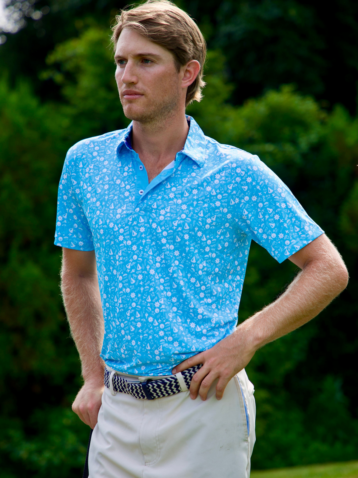 White Water Life Vacation Performance Polo Shirt