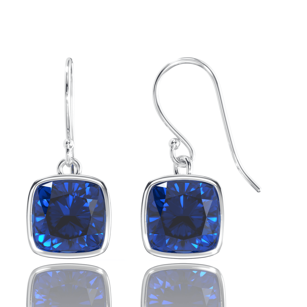 Boucles d'oreilles pendantes saphir bleu VossAgin