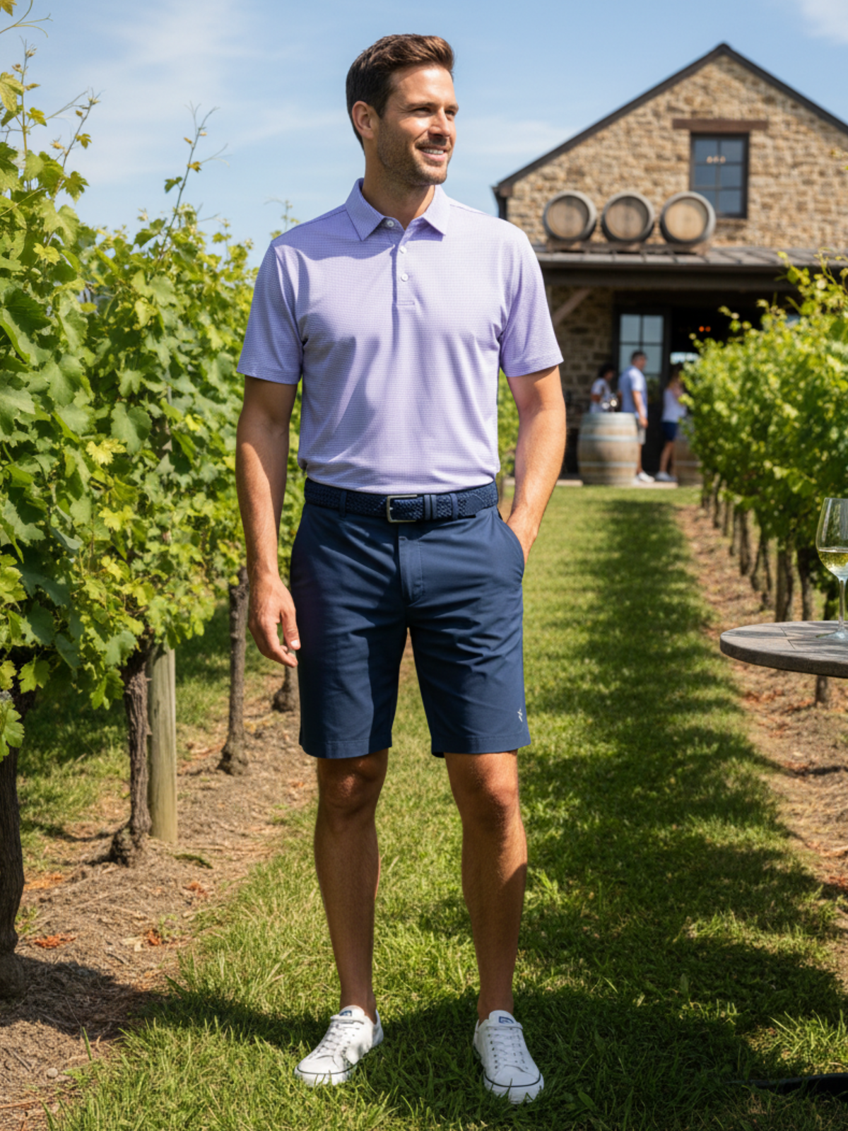 White Water Life Vineyard Performance Polo Shirt