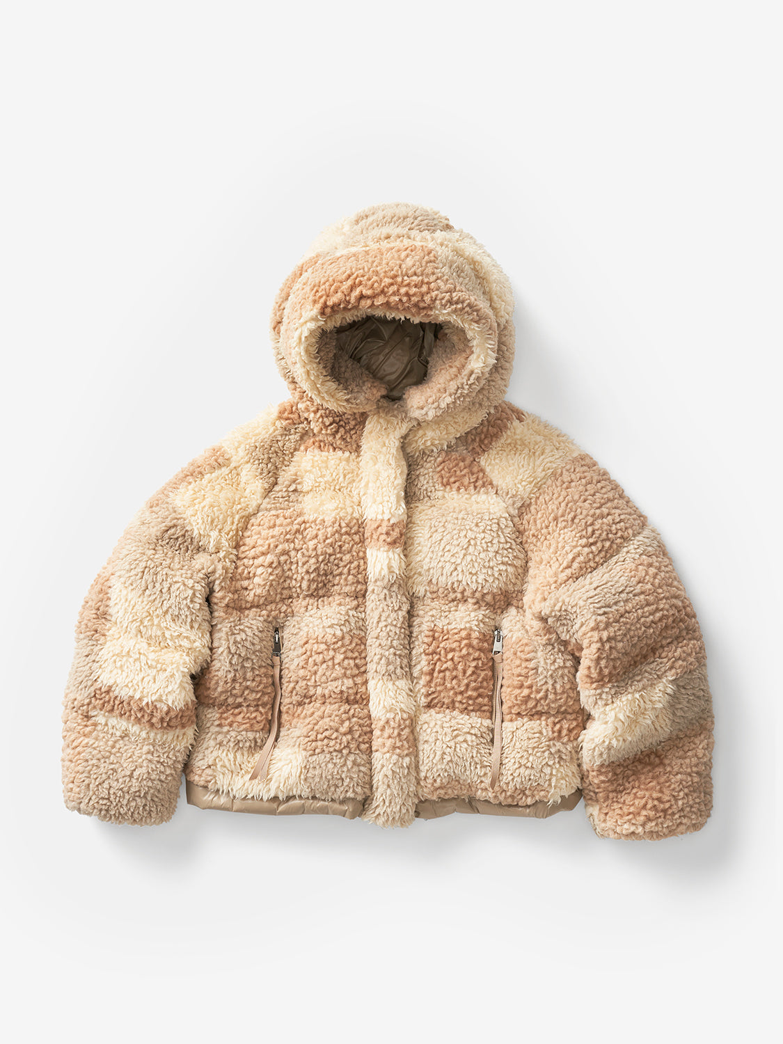 Holden Outerwear Sherpa Daunen-Pufferjacke - Natural Mix