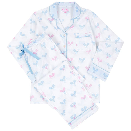 Sant and Abel Women's Tennis Bows Pajama Set