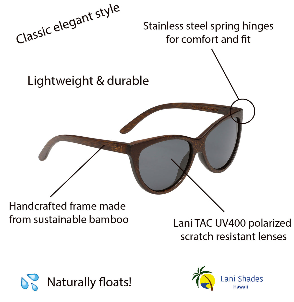 Lani Shades Hawaii - Lani Shades Hawaii Waimea Mauka Sunglasses - View 3
