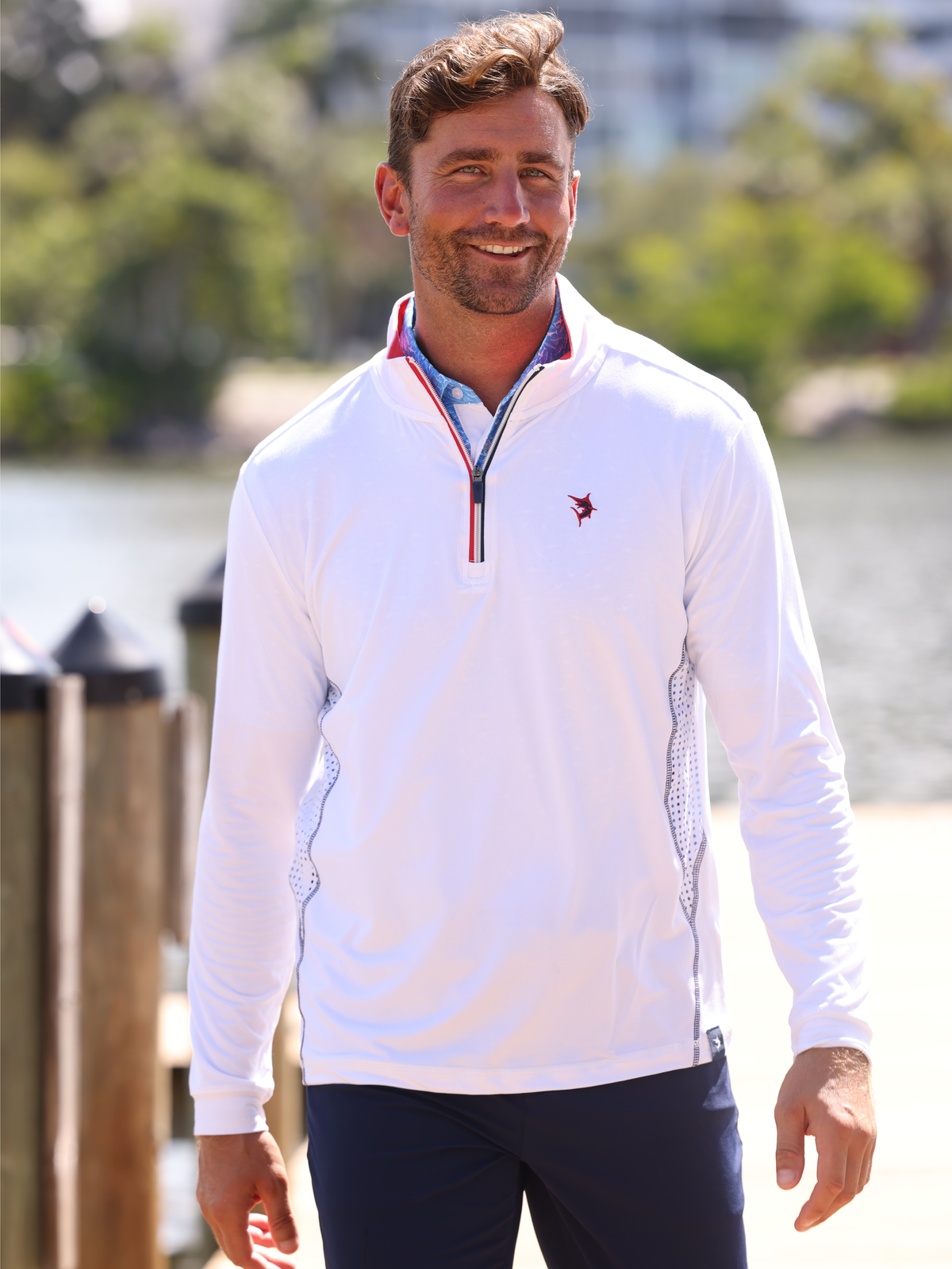 Haut zippé performance Monterey White Water Life