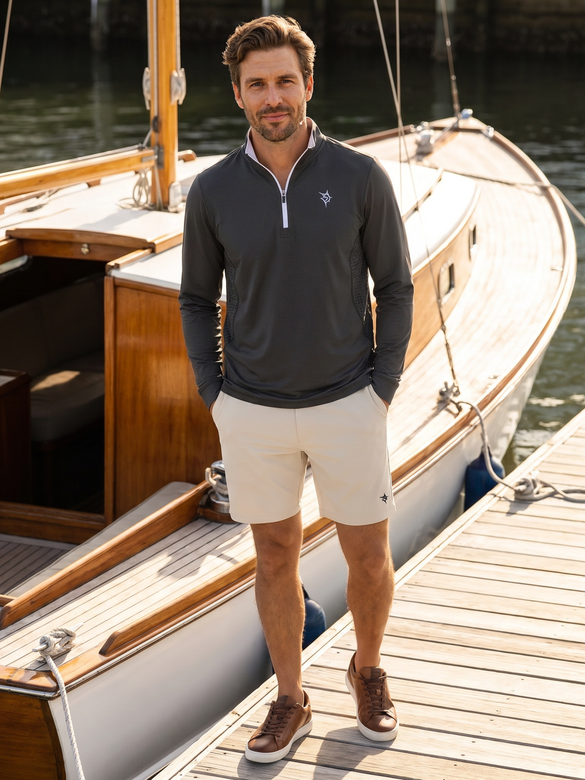 Haut zippé performance Monterey White Water Life