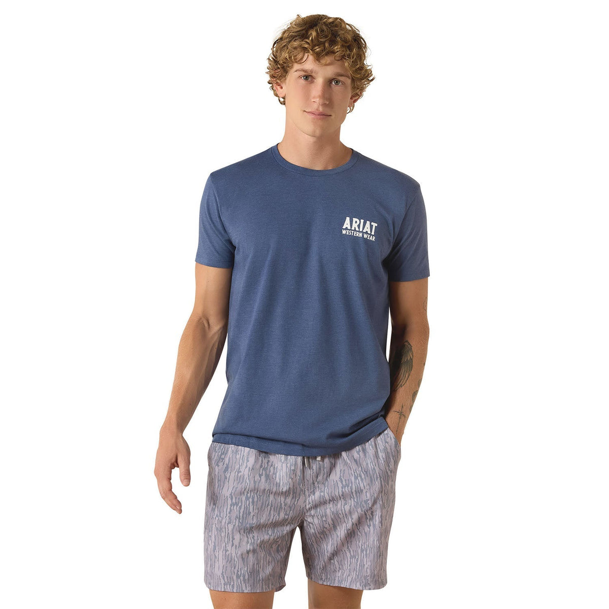 Ariat Mens Outline Shop Short Sleeve Western Wear Tee