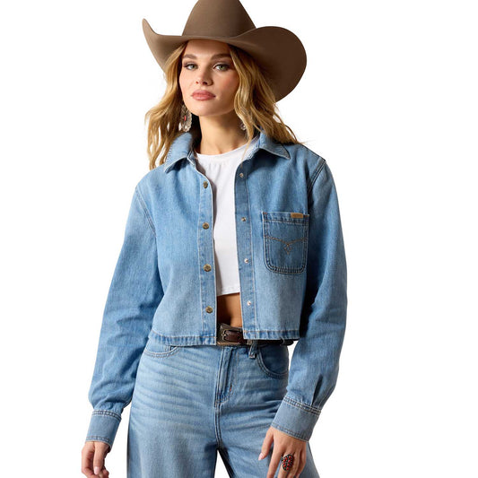 Ariat Women's Western Cropped Denim Shirt