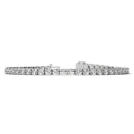 6.00 CTW AGI Certified Lab Grown Diamond Tennis Bracelet – 14K White Gold Overlay