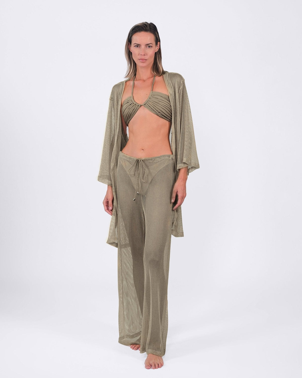 Acqua de Luxe Beachwear - Buzios Belted Kimono - Gold