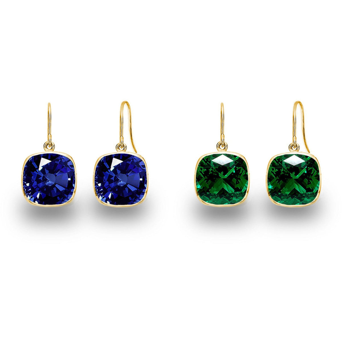 Aretes colgantes de corte cojín VossAgin