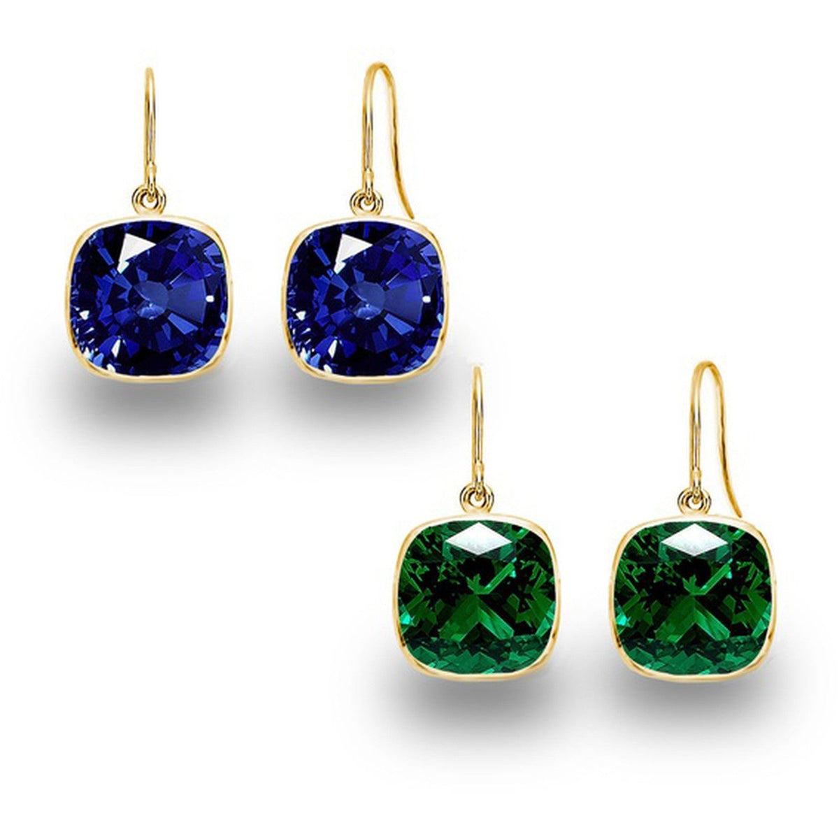 Aretes colgantes de corte cojín VossAgin